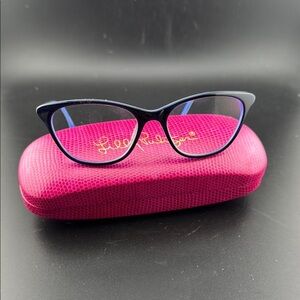 COPY - Lilly Pulitzer Black and Pink Cat-Eye Glasses